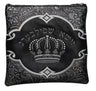 Prestige Leather Tallit & Tefillin Bag — Diamond & Crown Design, Premier Collection (860I-BK2)