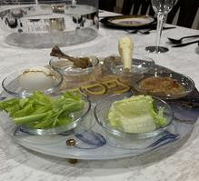 Acrylic Seder Plate By Shira Auman Gold/Silver