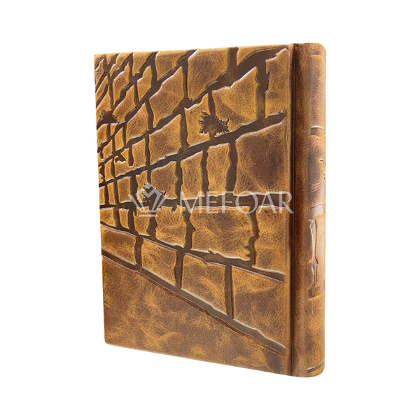 Antique Leather Siddur Style Kosel - Judaica Accessories