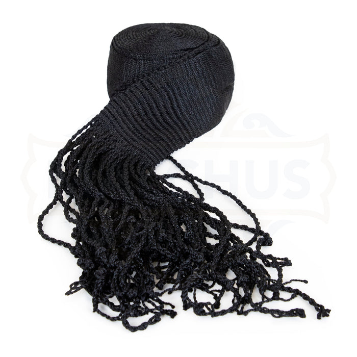 Hand woven black silk gartel praying belt | Judaica Square Lakewood