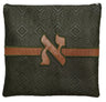 Prestige Leather Tallit & Tefillin Bag — Geometric Design, Exclusive Collection (750G-LV)