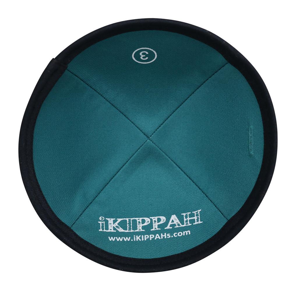 Close-up of Navy Yarmulka Kippah lining and stitching