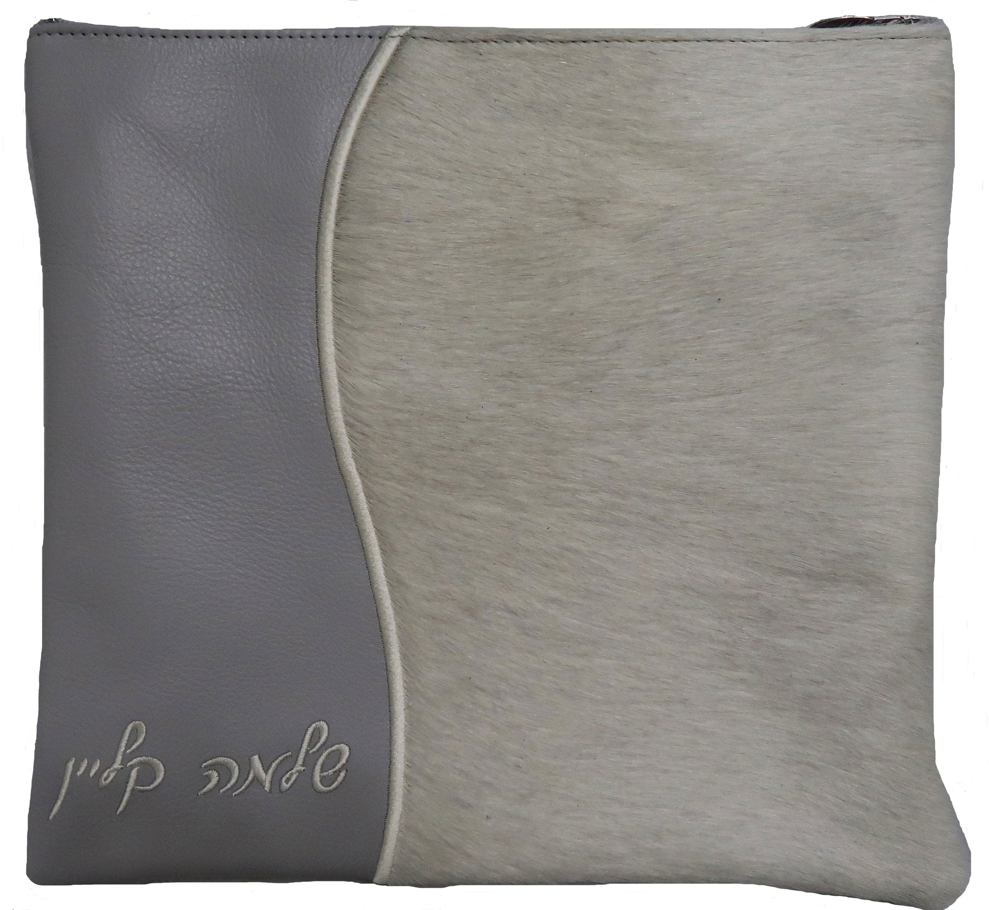 Prestige Leather Tallit & Tefillin Bag — Wave Design, Premier Collection (605I-WH)