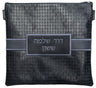 Prestige Leather Tallit & Tefillin Bag — Geometric & Crown Design, Exclusive Collection (750G-NV9)