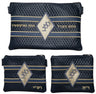 Prestige Leather Chabad Bar Mitzvah Set — Geometric & Diamond Design, Premier Collection (850I-CO)