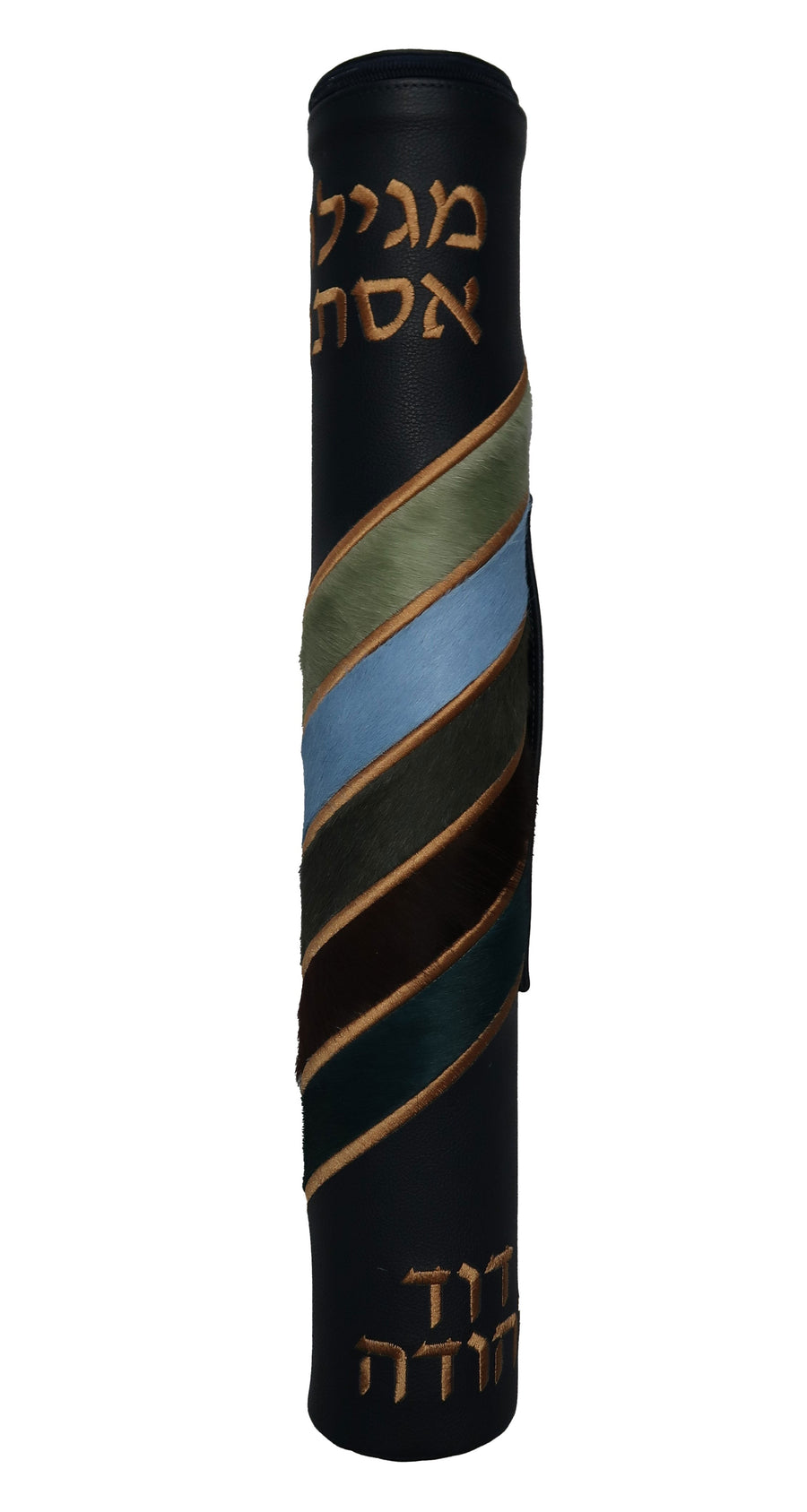 Personalization preview — Imperial Leather Megillah Tube — Navy Leather