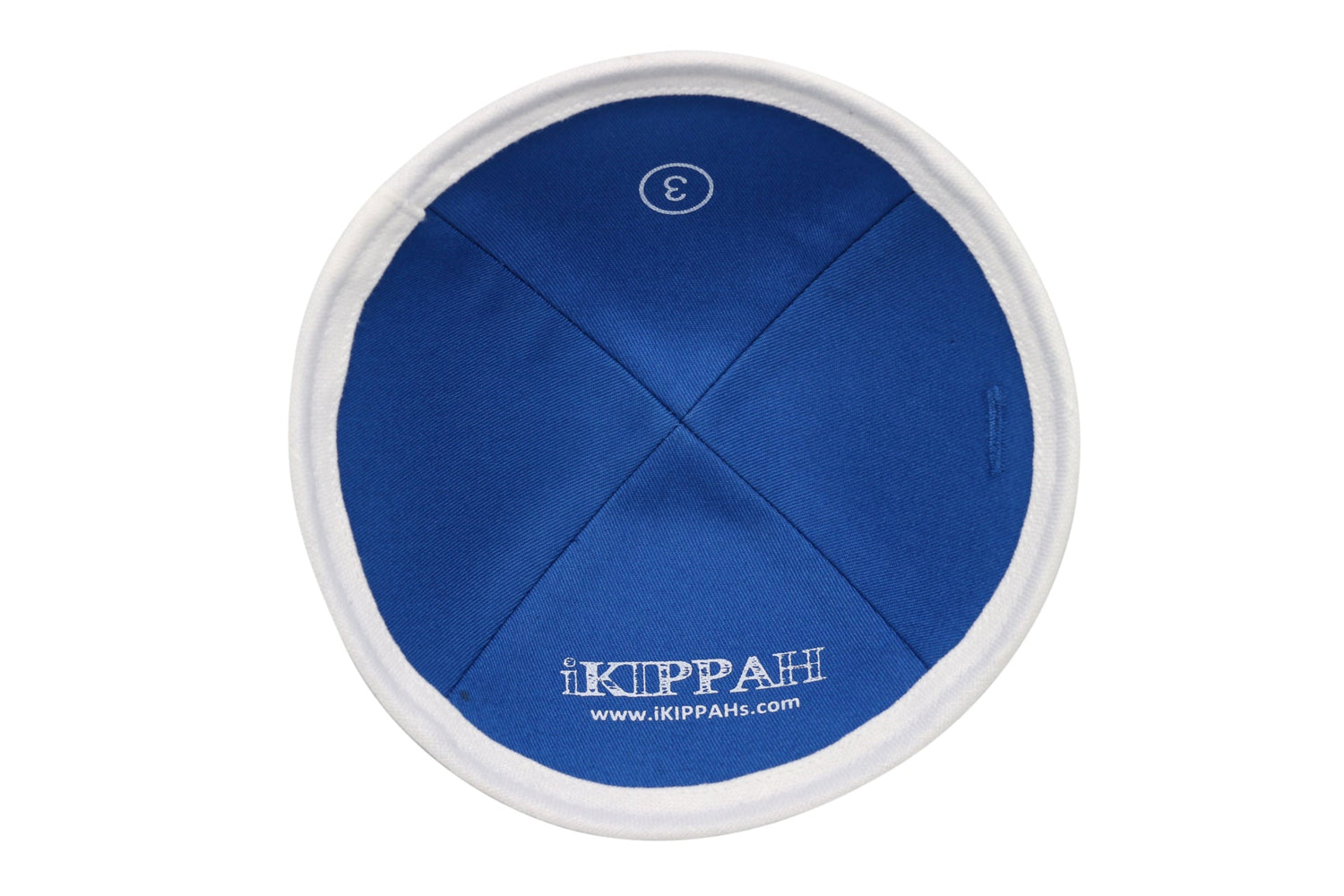 Close-up of Royal Linen Kippah rim trim detail