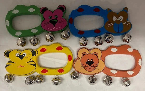 Animal Shaped Tambourine Gragger (GR-ANLTM) — Children's Books from Alef To Tav