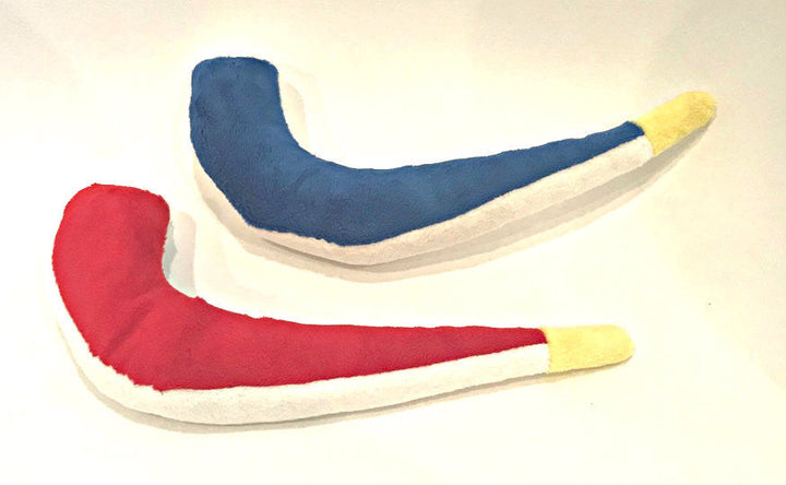 Stuffed Toy Shofar Blue/White