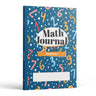Math Journal Grades K-1 front cover — blue cover scattered with patterned numbers and stars, an orange Grades K-1 banner and a blank name box