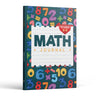 Math Journal Grades 2-3 front cover — dark green cover covered in colorful puffy numbers with a ruled paper label reading Math Journal