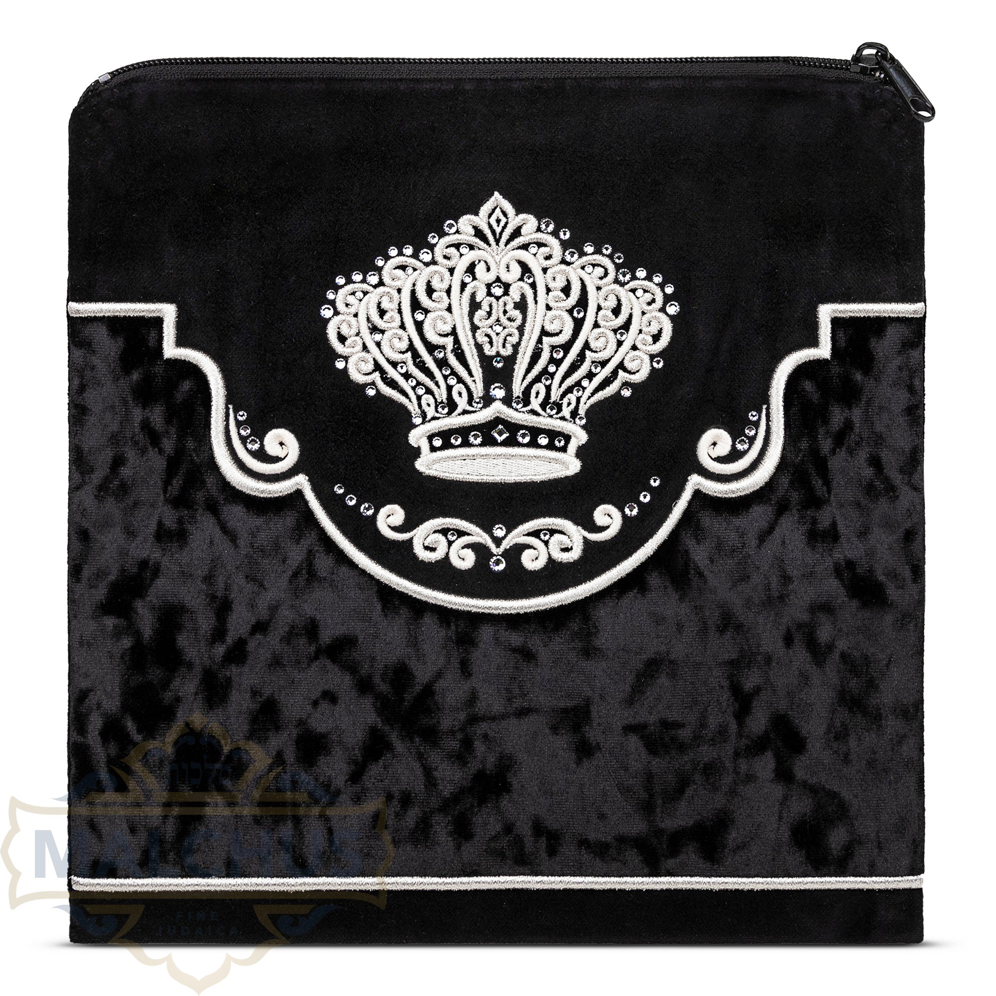 Bag #540 Black Velvet + Black Crushed Velvet - Judaica Accessories