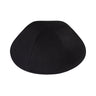Rimless black cotton kippah – six panel matte twill yarmulke with a folded edge and no rim band
