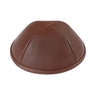 Mid brown leather kippah – pebbled four-panel leather yarmulke for men | Judaica Square Lakewood