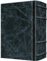Signature Leather Interlinear Siddur Shabbos Sefard Navy — Siddur signature leather | Judaica Square Lakewood