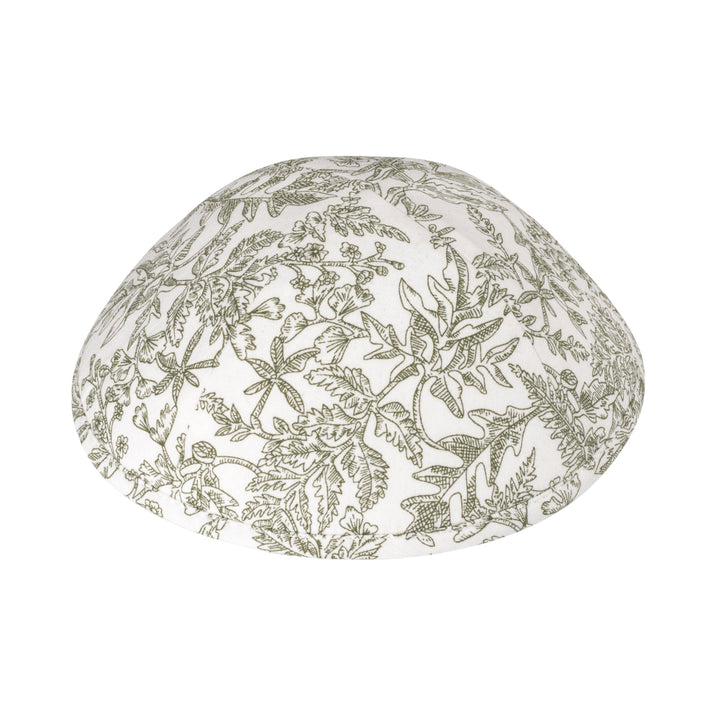Tapestry Kippah – Green Cotton Yarmulke