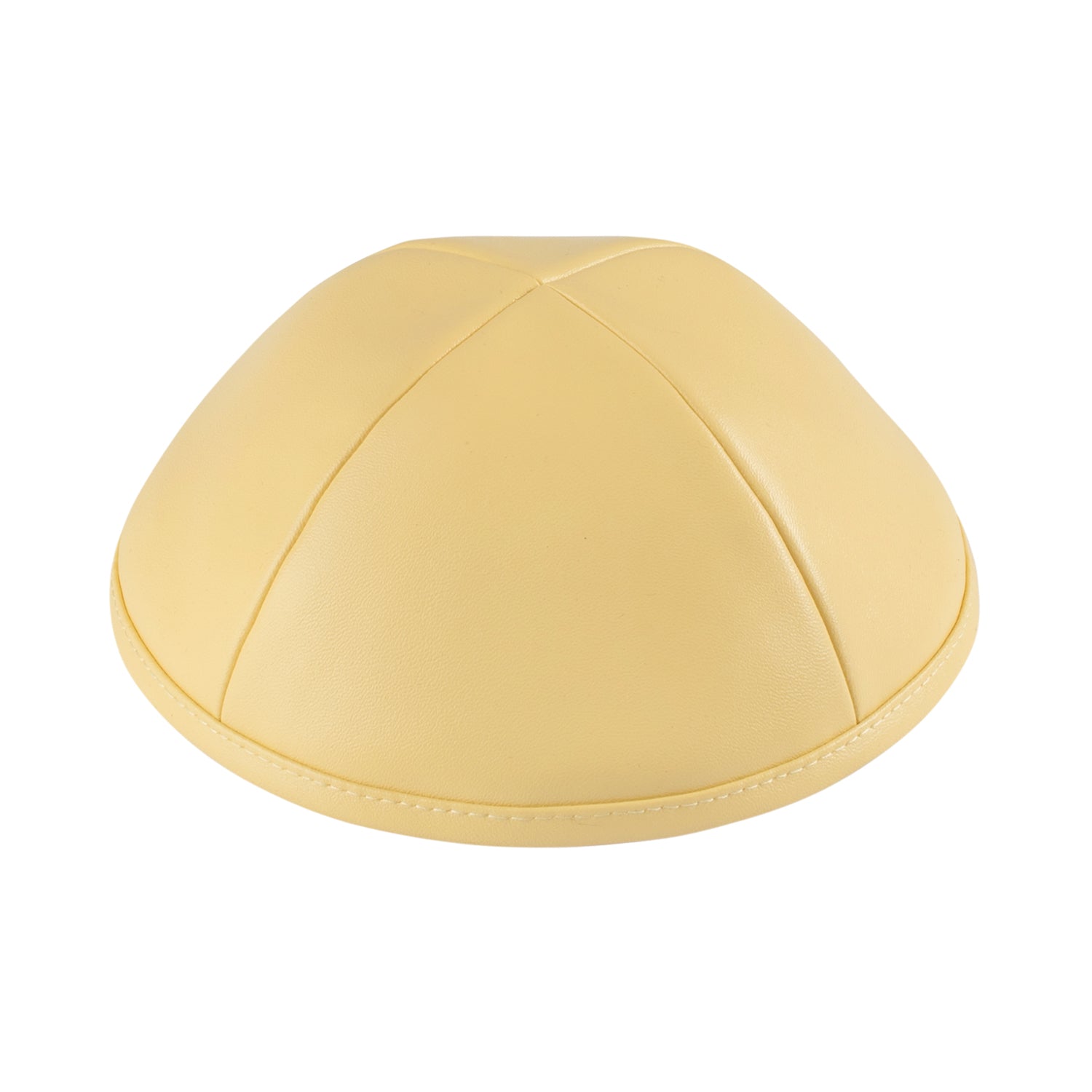 Yellow Leather Kippah for Shabbos - iKippah by Judaica Square