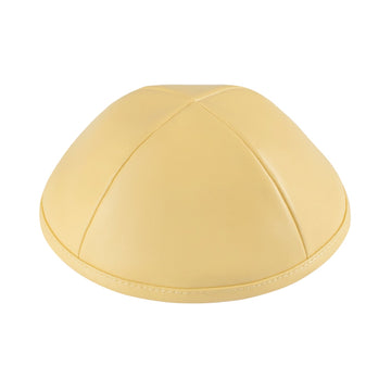 Yellow Leather Kippah for Shabbos - iKippah by Judaica Square