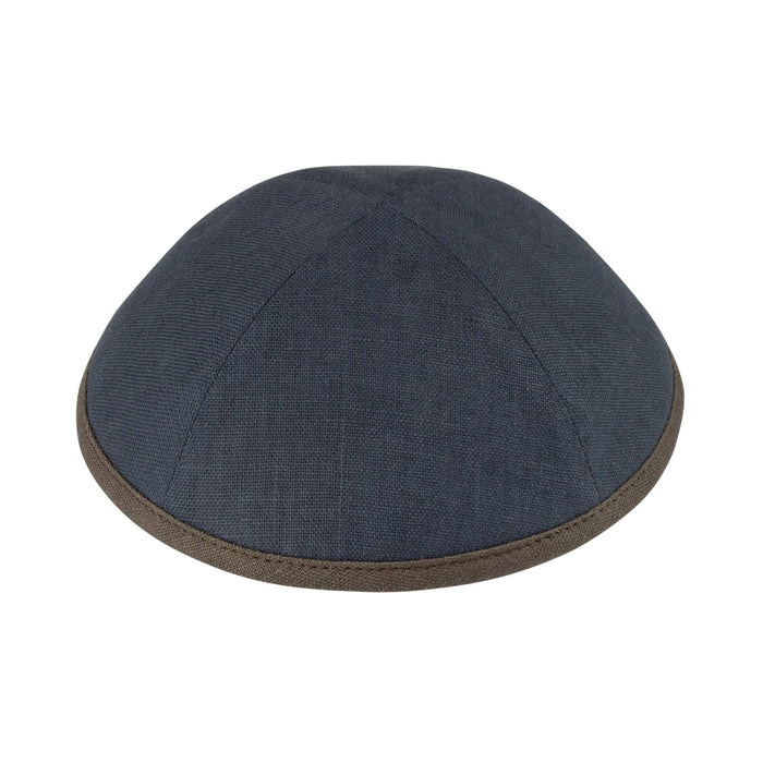 Brown Linen Kippah - iKippah by Judaica Square
