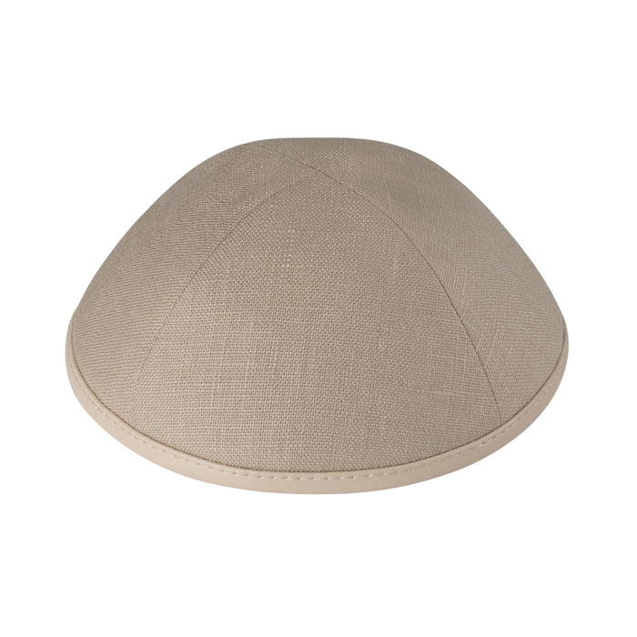 Beige Linen Kippah - iKippah by Judaica Square