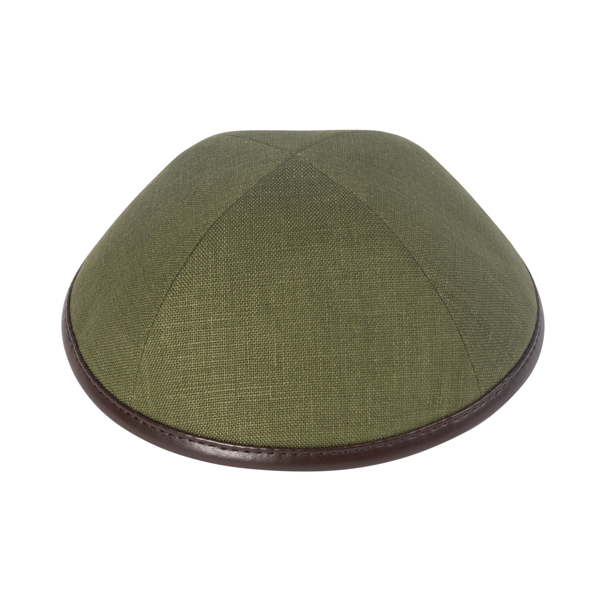 Olive Linen Kippah - iKippah by Judaica Square