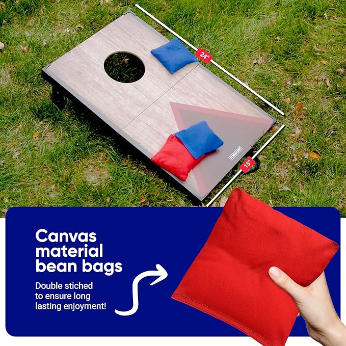 FlingSport Foldable Travel Cornhole Board Set - 24"x15" Wooden MDF — product view, view 3 | Judaica Square Lakewood