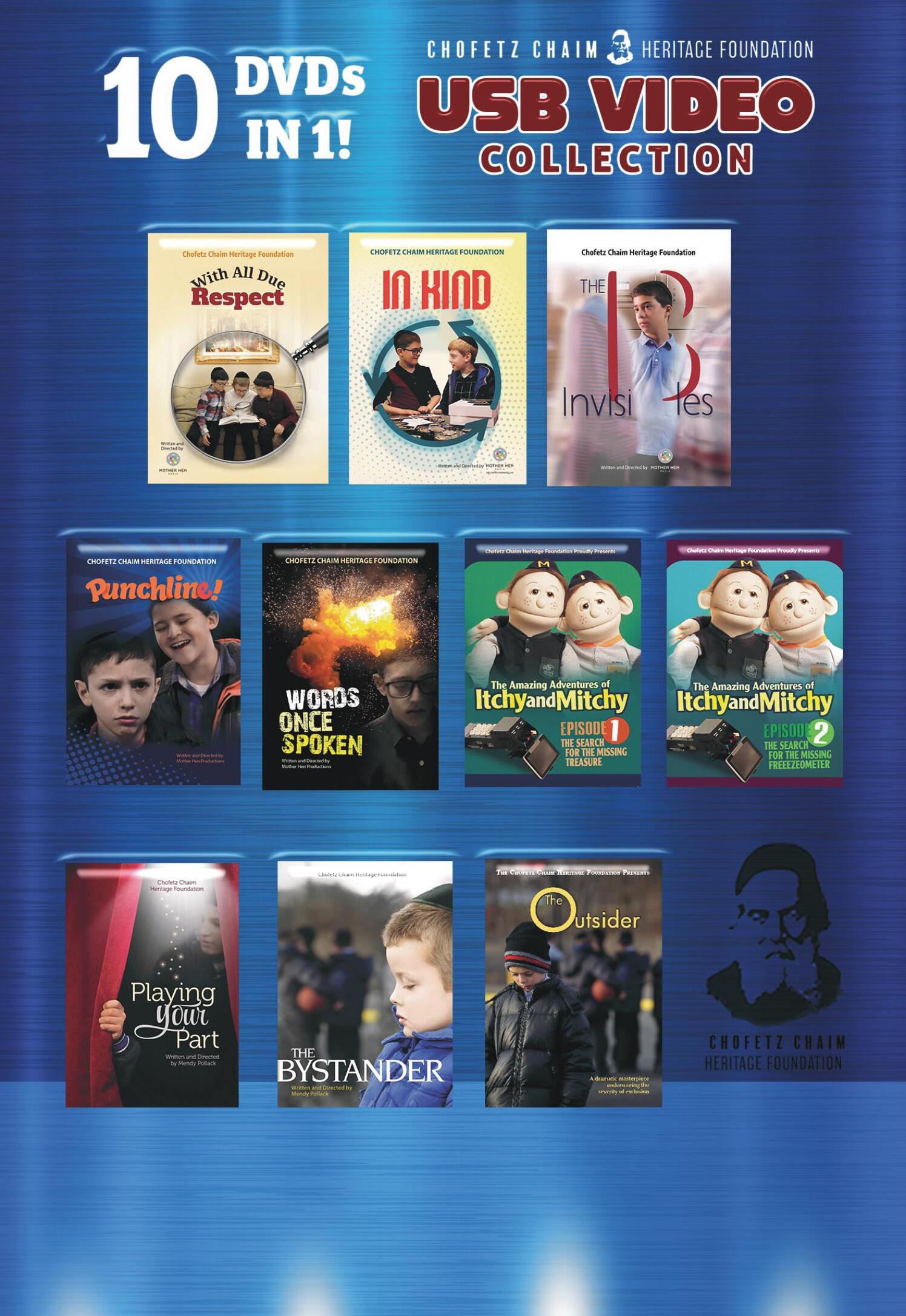 Chofetz Chaim Heritage Foundation - Video Collection (USB) — Jewish music USB | Judaica Square Lakewood
