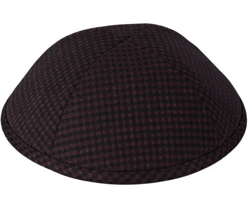 4 Part Merino Black/Maroon Check