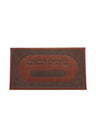 Brown wood-grain door plaque with an ornate border, Baruchim Haba'im in Hebrew and a blank name plate
