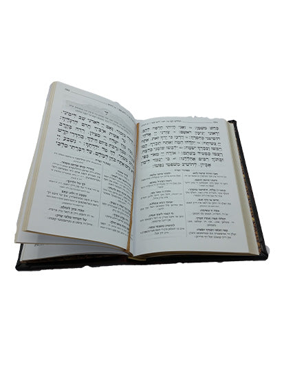 Open pages of the Tehillim Kol Yehidis, elegant bonded cover, showing the Hebrew text layout