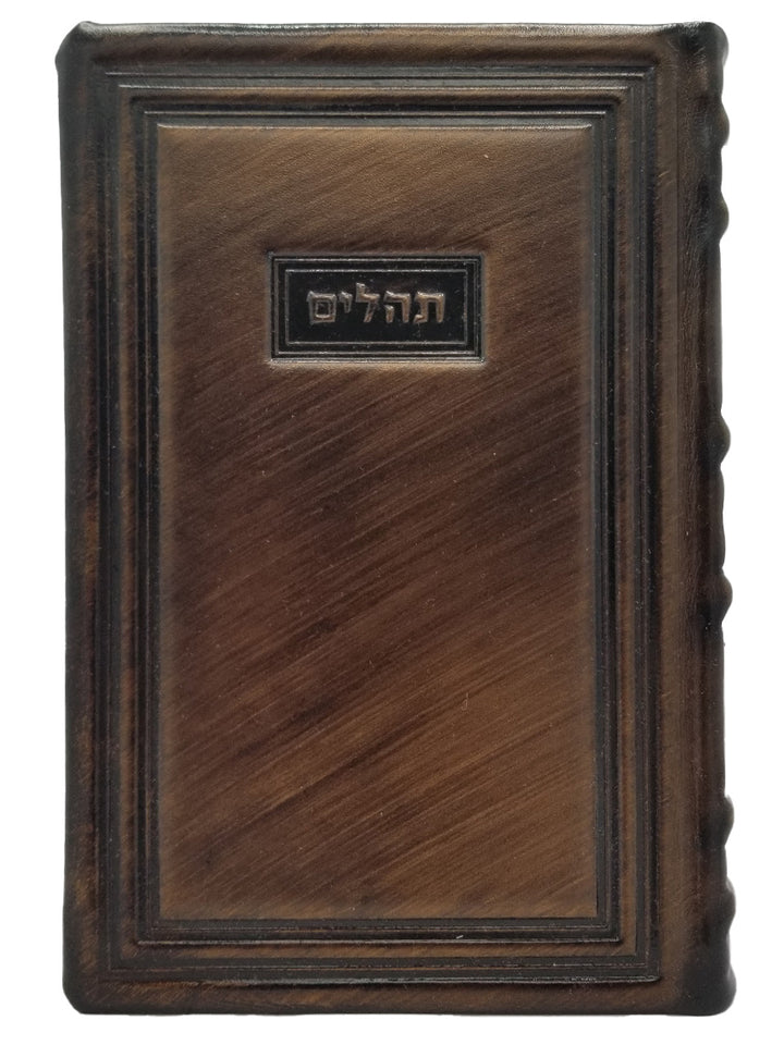 Front cover of the Tehillim Kol Yehidis, bronze full border