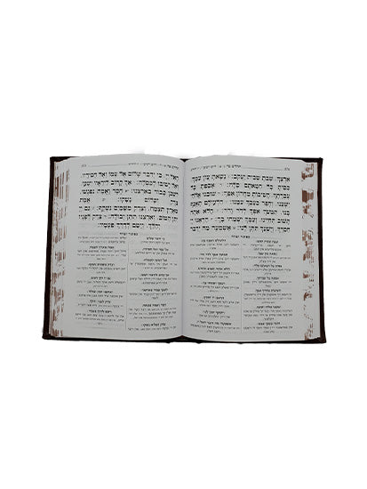 Open pages of the medium Tehillim Lehavanah, showing the Hebrew text layout