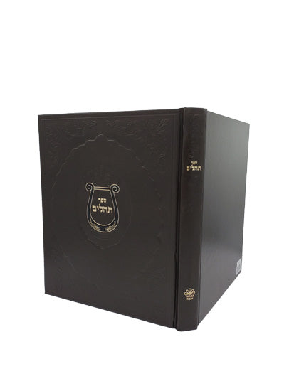 Cover and spine of the extra-large Tehillim, brown hardcover in Brown Hard Cover