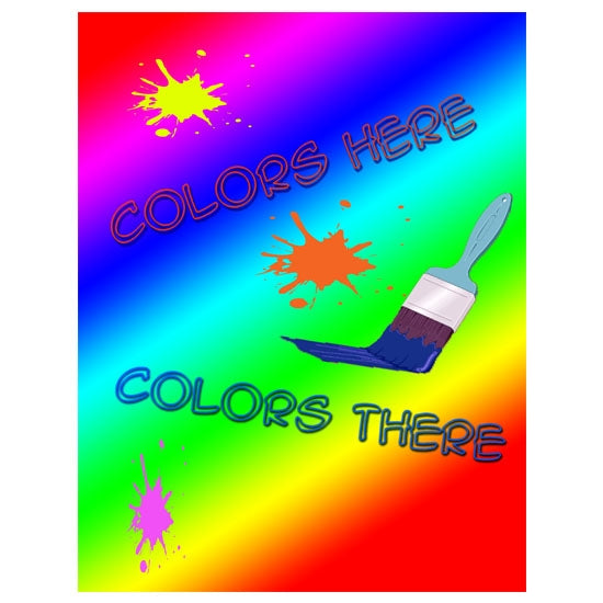 Colors Here, Colors There — children's concept picture book, softcover | Judaica Square Lakewood