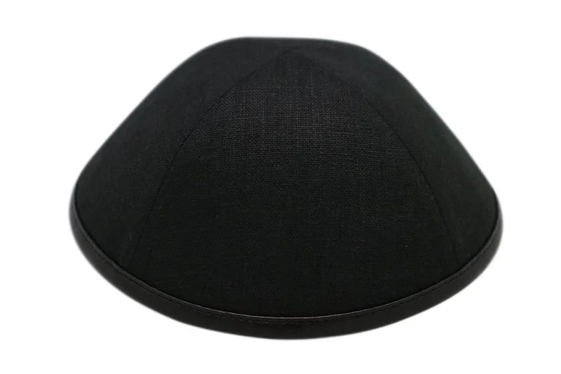 Kipaton - Black Linen Yarmulka