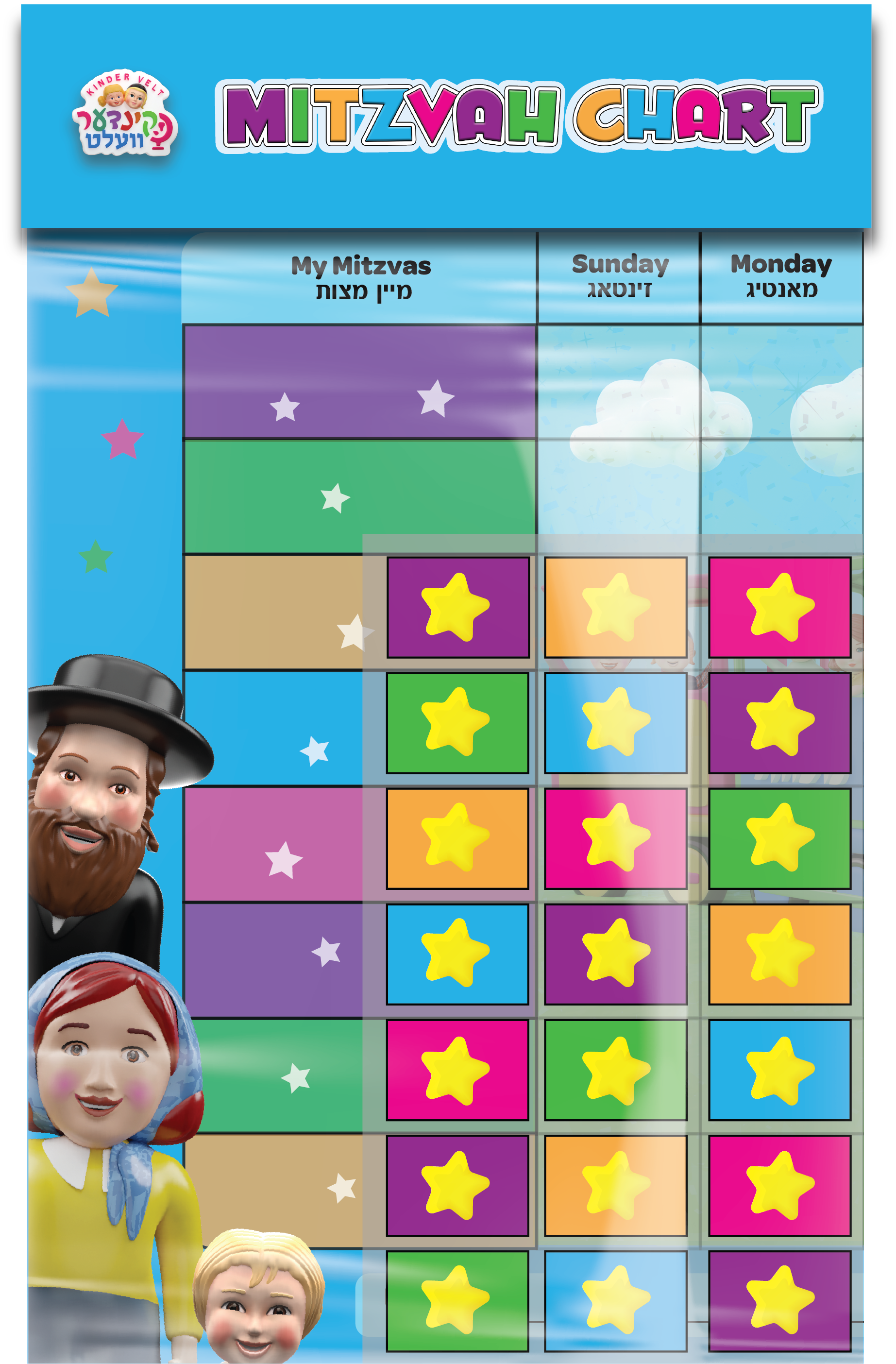 Kindervelt Mitzvos Chart — toy | Judaica Square Lakewood