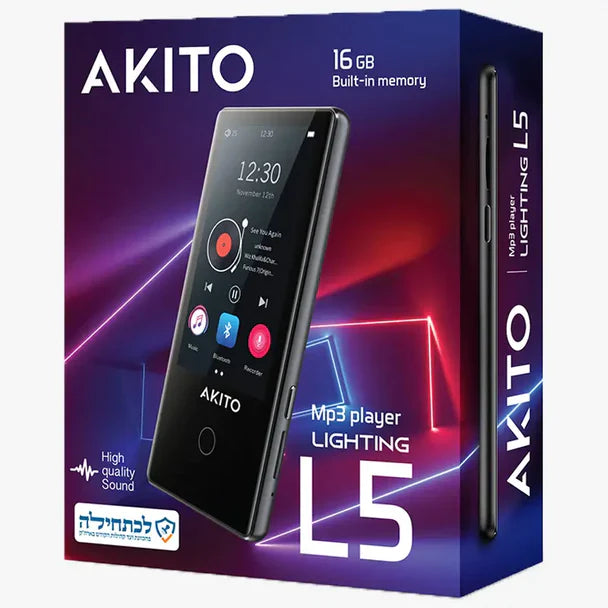 Akito L5 Kosher MP3 Player - 16GB — kosher MP3 player | Judaica Square Lakewood