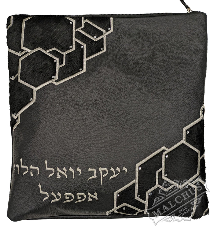 Embroidered motif tallis and tefillin bag, design 1358 | Judaica Square Lakewood