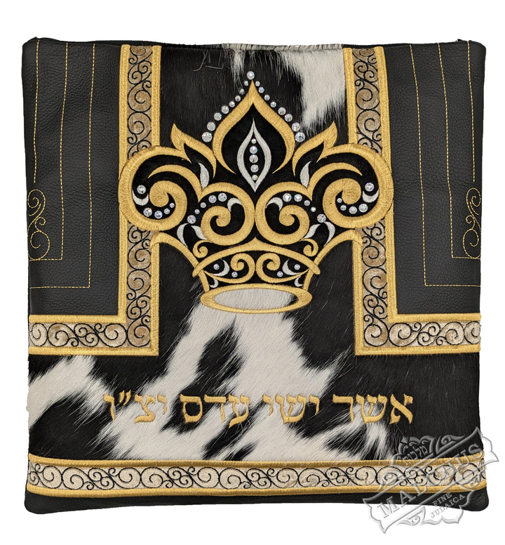 Richly embroidered talis and XL tefillin bag, design #2061 | Judaica Square Lakewood