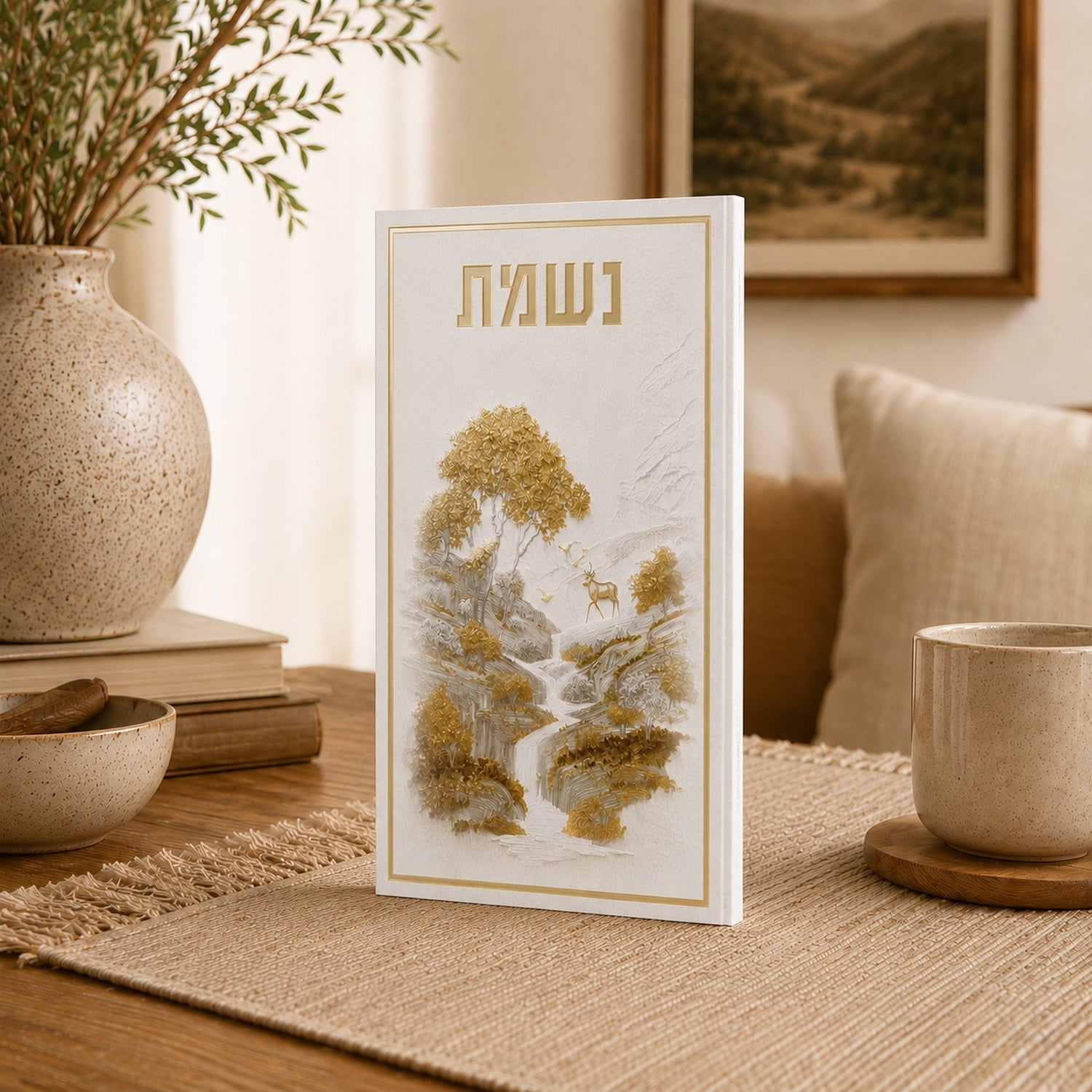 Blossom Cascade Leather Nishmas Booklet — Card, Leatherite | Judaica Square Lakewood