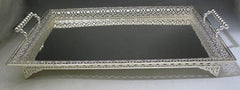 Candlestick Tray: Silver Plated