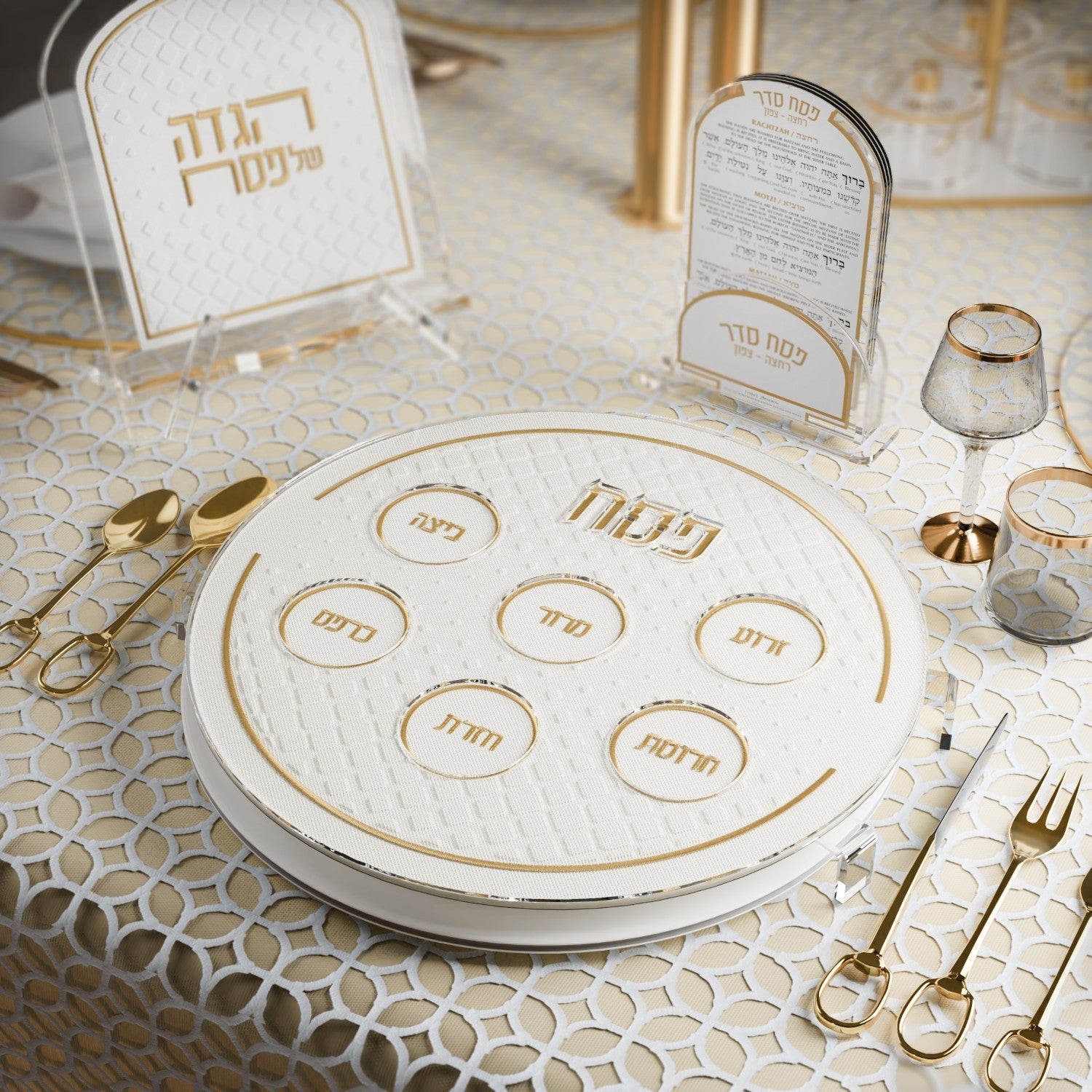 Diamond Leatherite Haggadah Stand — Pesach — Leatherite Pesach Haggadah Stand | Judaica Square Lakewood