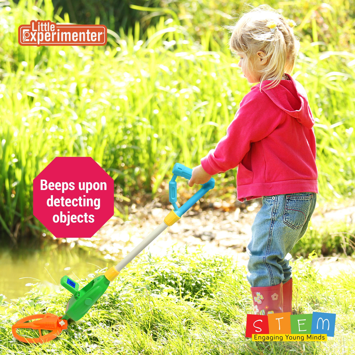 Little Experimenter Metal Detector for Kids with LCD Screen — beach, view 5 | Judaica Square Lakewood