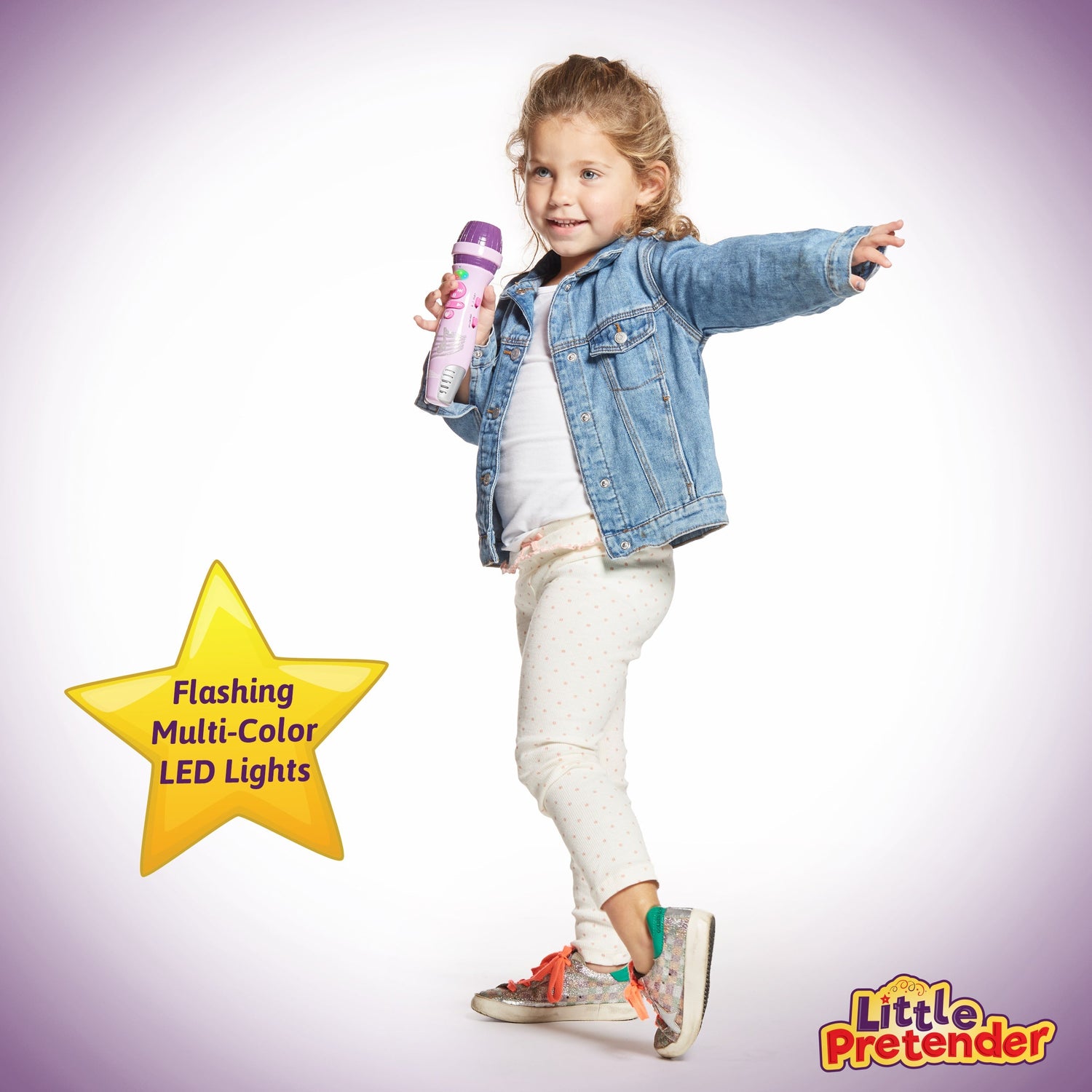 Little Pretender Kids Bluetooth Karaoke Microphone - 15 Nursery Rhymes — sing-along toy, view 2 | Judaica Square Lakewood