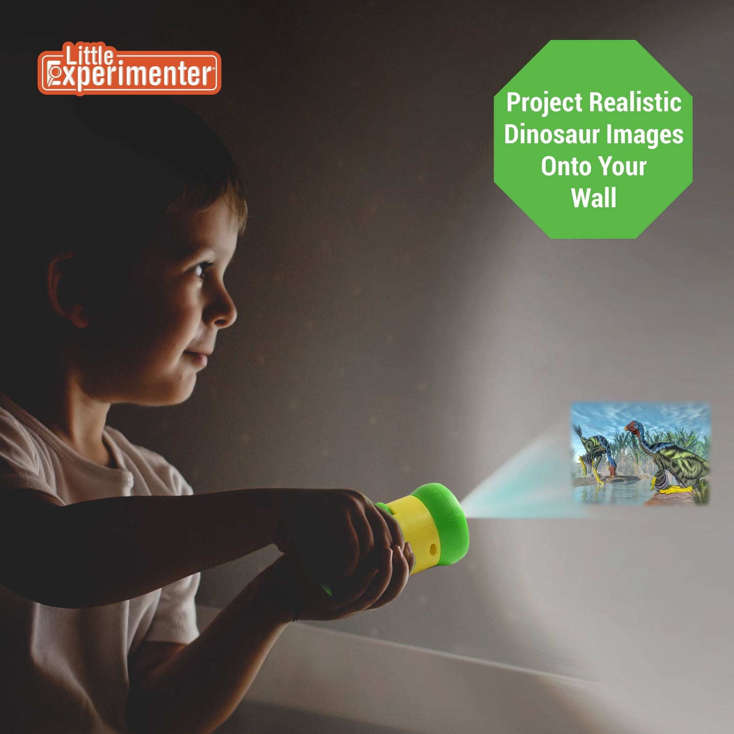 Little Experimenter Dinosaur Projector - 24 Dino Images for Story Time — story-time wall toy, view 2 | Judaica Square Lakewood