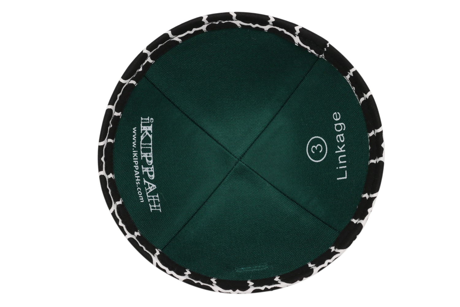 Close-up of Cotton Kippah lining and stitching