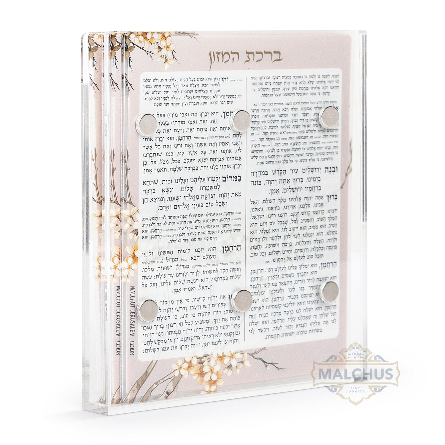 Lucite Flexi Birchat Hamazon Cards with Lucite Magnet Holder #303 - Image 2