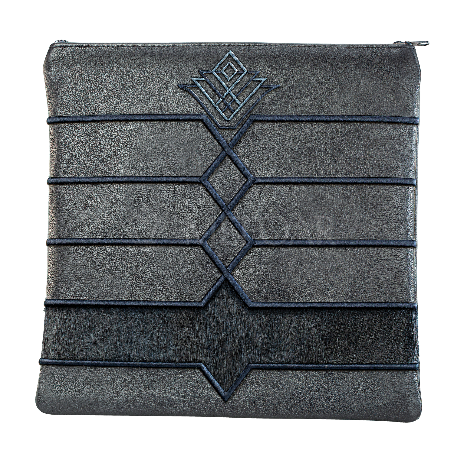 Tallis and Tefillin Bag Design #514 - Leather and Fur - Tallis Bags view 2 | Judaica Square Lakewood