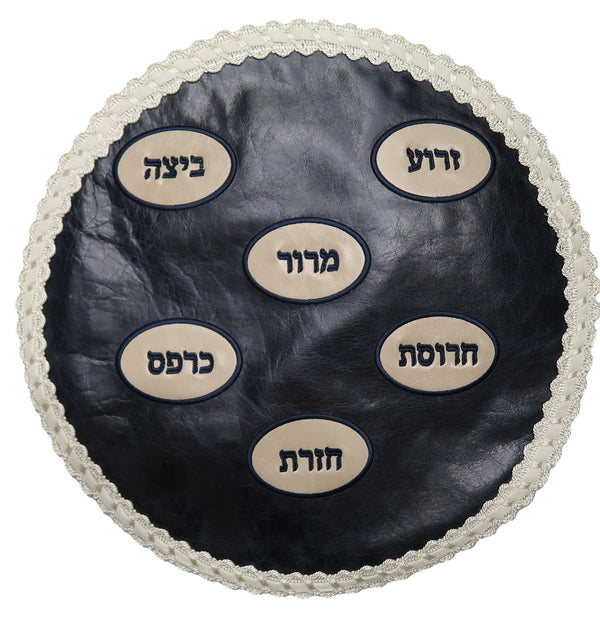 Prestige Leather Matzah Cover (MA110-NV)