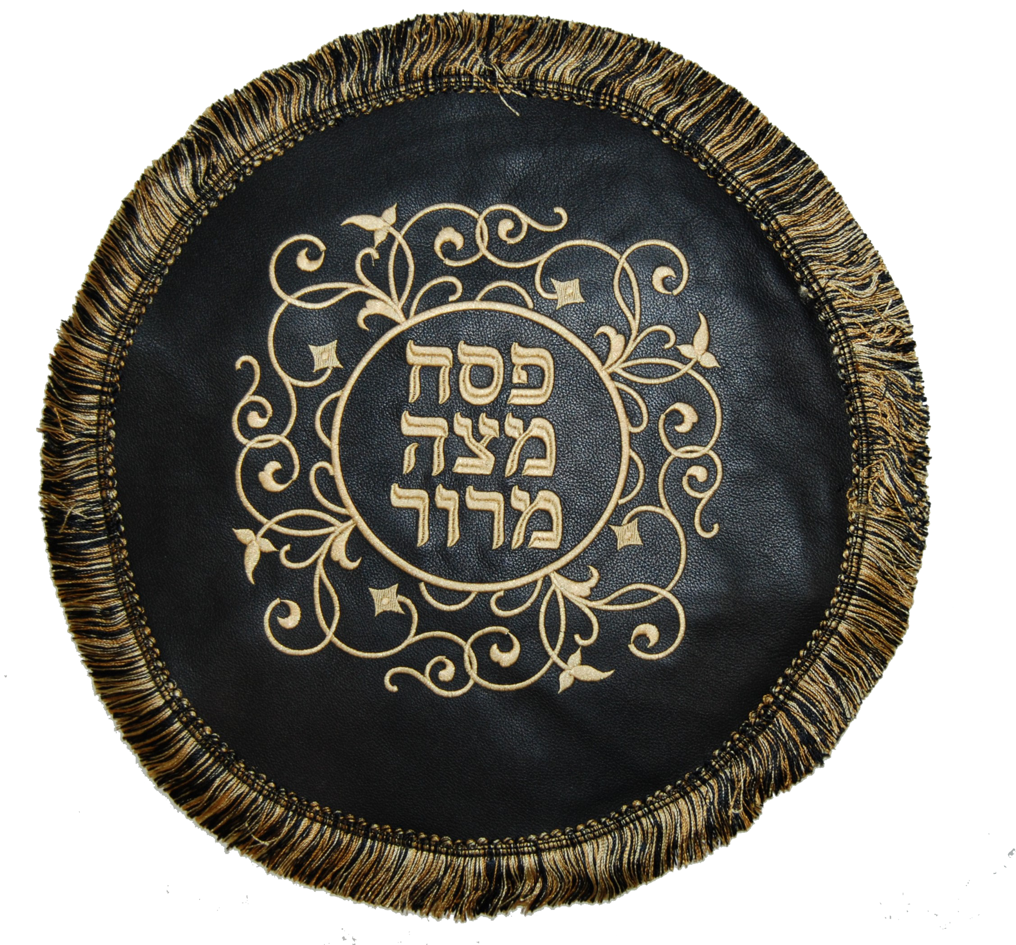 Prestige Classic Leather Matzah Cover (MA120-BK)